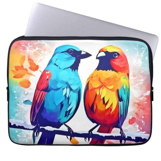 Capa Para Notebook Amantes de Aves Tropicais (Frente)