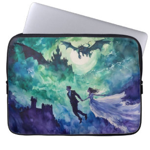 Capa Para Notebook Amantes Voantes - Pintura Por Aquarela