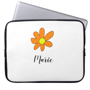 Capa Para Notebook Amarelo laranja Margarida resumo adicionar nome te