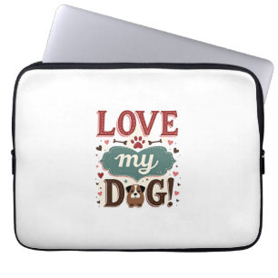 Capa Para Notebook Ame Me Ama Meu Cachorro Vintage Impressão de Pata