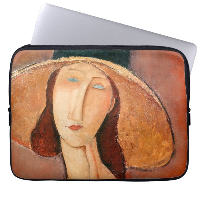 Capa Para Notebook Amedeo Modigliani - Jeanne Hebuterne em Grande Cha (Frente)