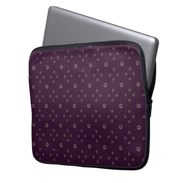 Capa Para Notebook Ameixa | Zínia Dourada Sol (Frente Esquerda)