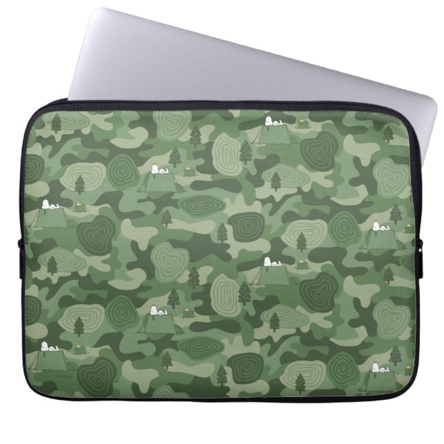 Capa Para Notebook Amendoins | Campo de acampamentos de Snoopy & Wood (Frente)