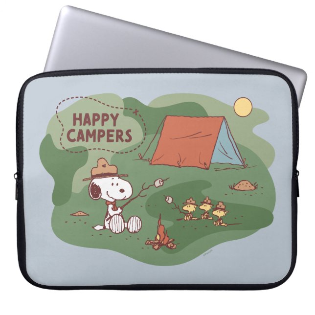 Capa Para Notebook Amendoins | Campos Snoopy & Woodstock Happy 2 (Frente)