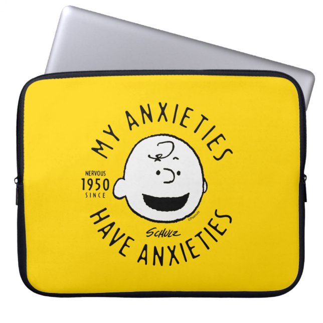 Capa Para Notebook Amendoins | Charlie Brown Nervous Desde 1950 (Frente)