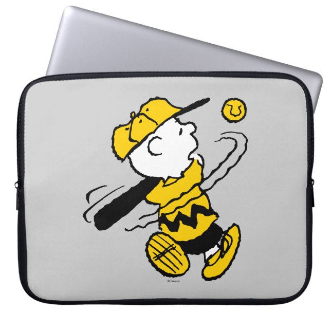 Capa Para Notebook Amendoins | Charlie Brown no Bat (Frente)
