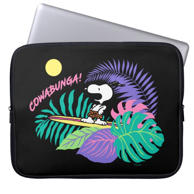 Capa Para Notebook Amendoins | Cowabunga Snoopy (Frente)