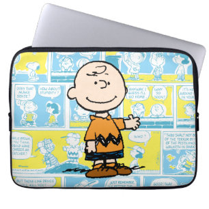Capa Para Notebook Amendoins Padrão de banda desenhada Charlie Brow