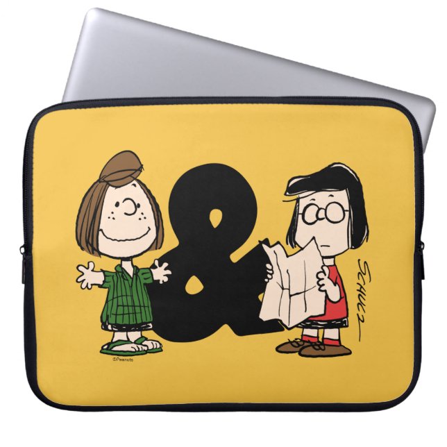 Capa Para Notebook Amendoins | Peppermint Patty & Marcie (Frente)