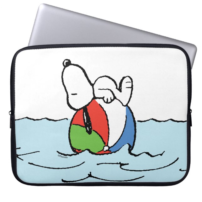 Capa Para Notebook Amendoins | Snoopy Beach Ball Beach (Frente)