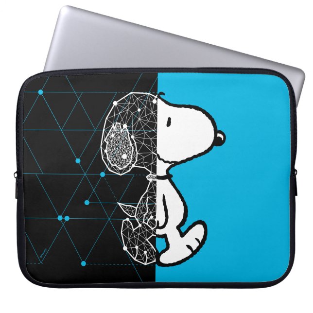 Capa Para Notebook Amendoins | Snoopy Design geométrico (Frente)
