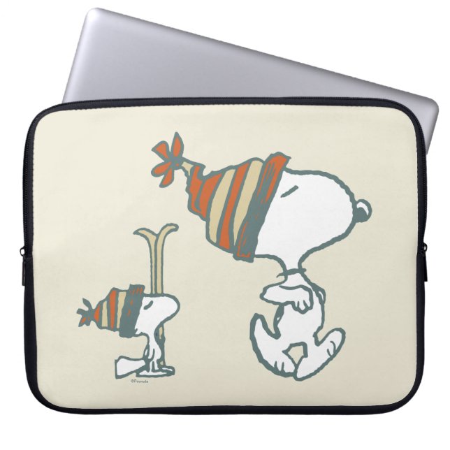 Capa Para Notebook Amendoins | Snoopy & Woodstock Ski Trip. 2 (Frente)