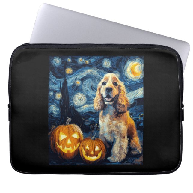 Capa Para Notebook American Cocker Spaniel Cachorro Fofo Dia das Brux (Frente)