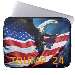 Capa Para Notebook American Flag American American Eagle TRUMP 2024