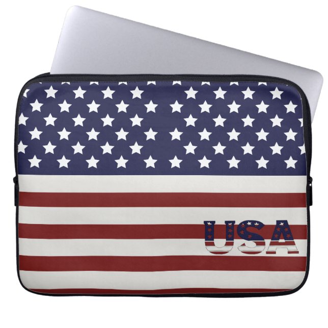 Capa Para Notebook American Flag American USA Pattern (Frente)