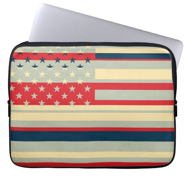 Capa Para Notebook American Flag Vintage (Frente)