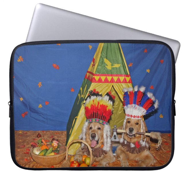 Capa Para Notebook Americanos nativos do golden retriever (Frente)