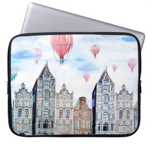 Capa Para Notebook Amesterdã com balão de ar quente