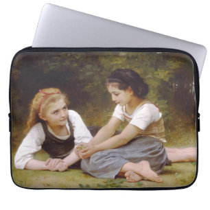 Capa Para Notebook Amigas Coletando Nozes, Les Noisettes Bouguereau