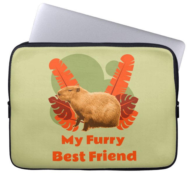 Capa Para Notebook Amigo Peludo de Capivara Animal Tropical (Frente)