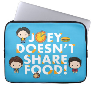 Capa Para Notebook AMIGOS™ Joey não compartilha Comida Chibi