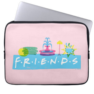 Capa Para Notebook AMIGOS™   Logotipo com ícones