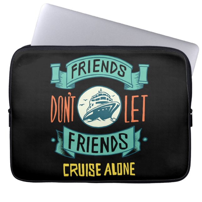 Capa Para Notebook Amigos não deixam amigos cruzar sozinhos engraçado (Frente)