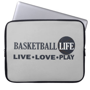 Capa Para Notebook amor ao vivo jogar basquete vida azul