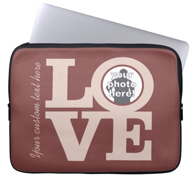 Capa Para Notebook AMOR COM SUAS bolsas de laptop personalizadas FOTO (Frente)