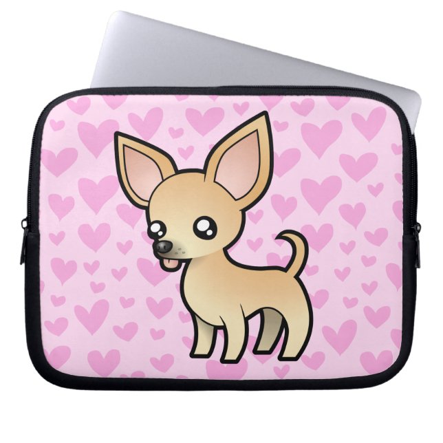 Capa Para Notebook Amor da chihuahua (alise o casaco) (Frente)