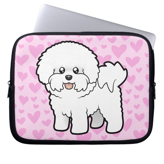 Capa Para Notebook Amor de Bichon Frise (Frente)