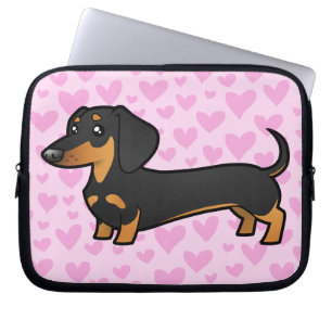 Capa Para Notebook Amor do Dachshund (alise o casaco)