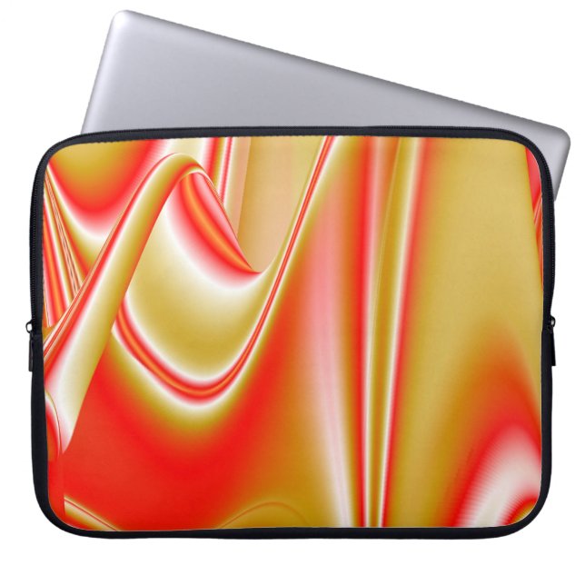 Capa Para Notebook Amor e Abstrato 3D Rainbowart Dourado (Frente)