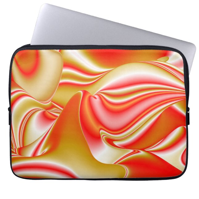 Capa Para Notebook Amor e Abstrato 3D Rainbowart Dourado (Frente)