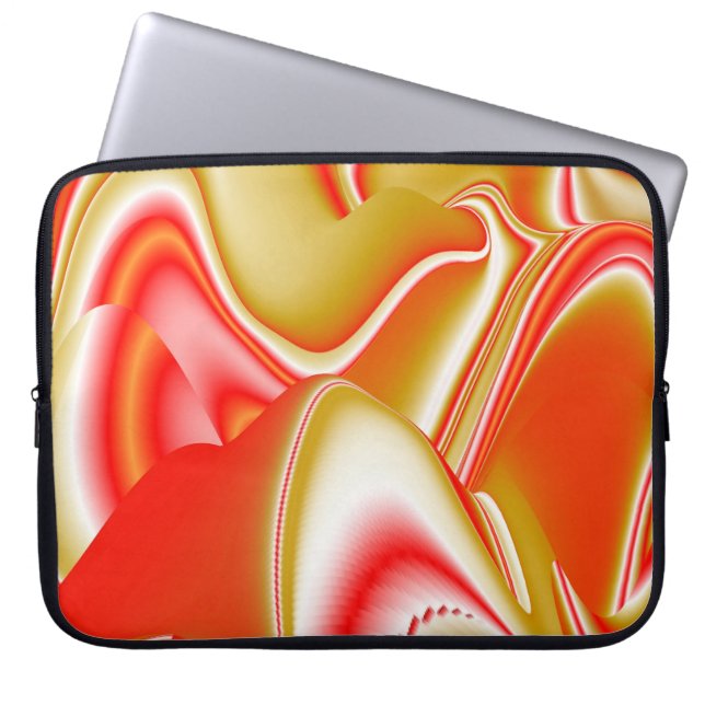 Capa Para Notebook Amor e Abstrato 3D Rainbowart Dourado (Frente)