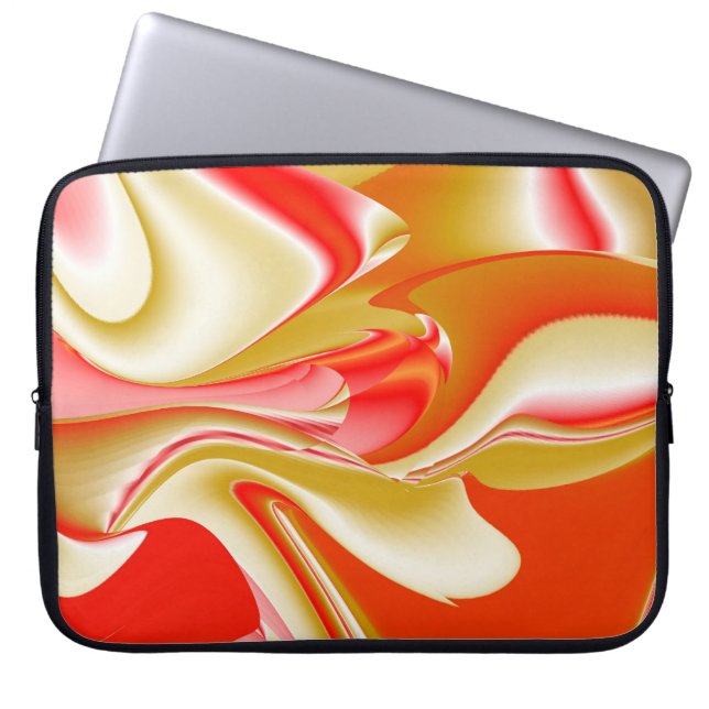 Capa Para Notebook Amor e Abstrato 3D Rainbowart Dourado (Frente)