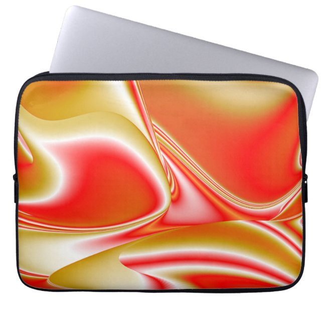 Capa Para Notebook Amor e Abstrato 3D Rainbowart Dourado (Frente)