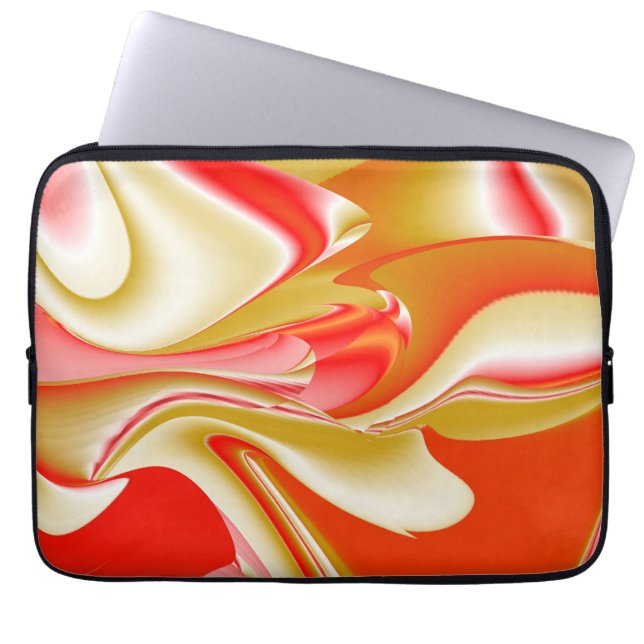 Capa Para Notebook Amor e Abstrato 3D Rainbowart Dourado (Frente)