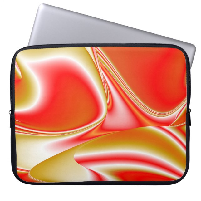Capa Para Notebook Amor e Abstrato 3D Rainbowart Dourado (Frente)