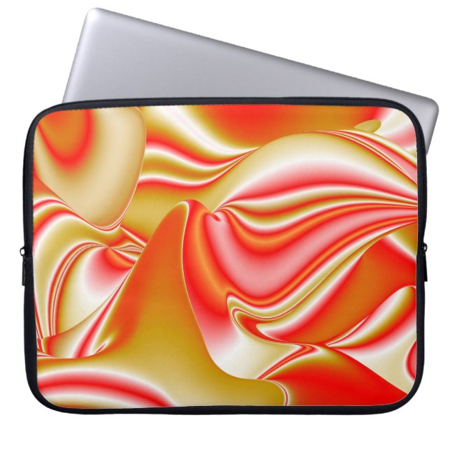 Capa Para Notebook Amor e Abstrato 3D Rainbowart Dourado (Frente)