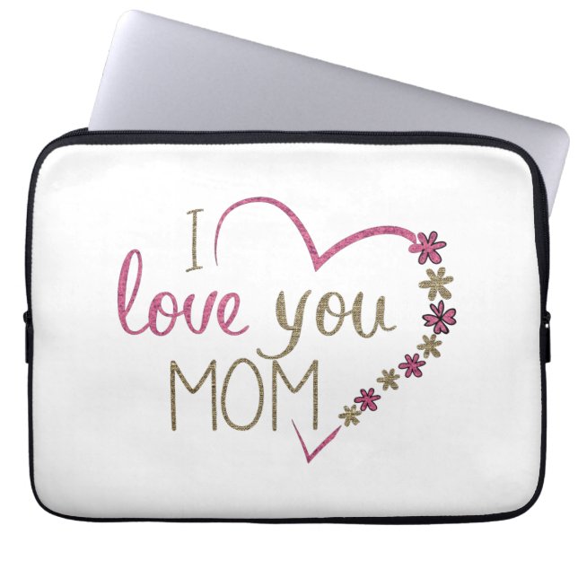 Capa Para Notebook Amor Mãe Dia das Mães Coração (Frente)