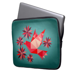 CAPA PARA NOTEBOOK AMOR PÁSSARO COM PRESENTE DE FLORES DIA ESPECIAL, 