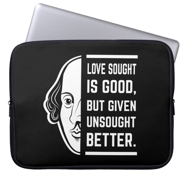 Capa Para Notebook Amor Procurado É Uma Boa Citação Shakespeare (Frente)