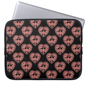 Capa Para Notebook Amor Textured do flamingo do coração