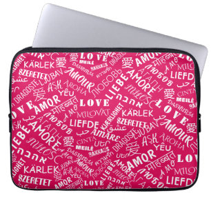 Capa Para Notebook AMOR - Vários Idiomas - Personalizável Internacion