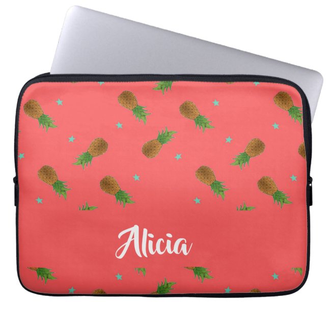 Capa Para Notebook Ananases a rosa (Frente)