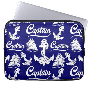 Capa Para Notebook Âncora de veleiro Capitão Desenho Náutico