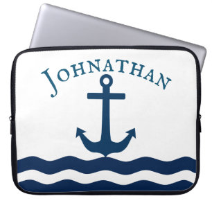 Capa Para Notebook Ancoragem elegante Personalizada Náutica