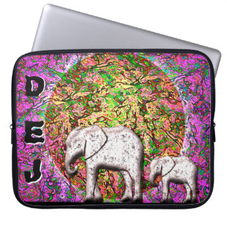 Capa Para Notebook Andar de Elefante Bebê (Saco Acessório Monograma)