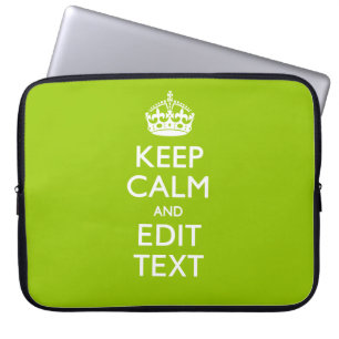 Capa Para Notebook Android Green Mantém Calma E Seu Texto